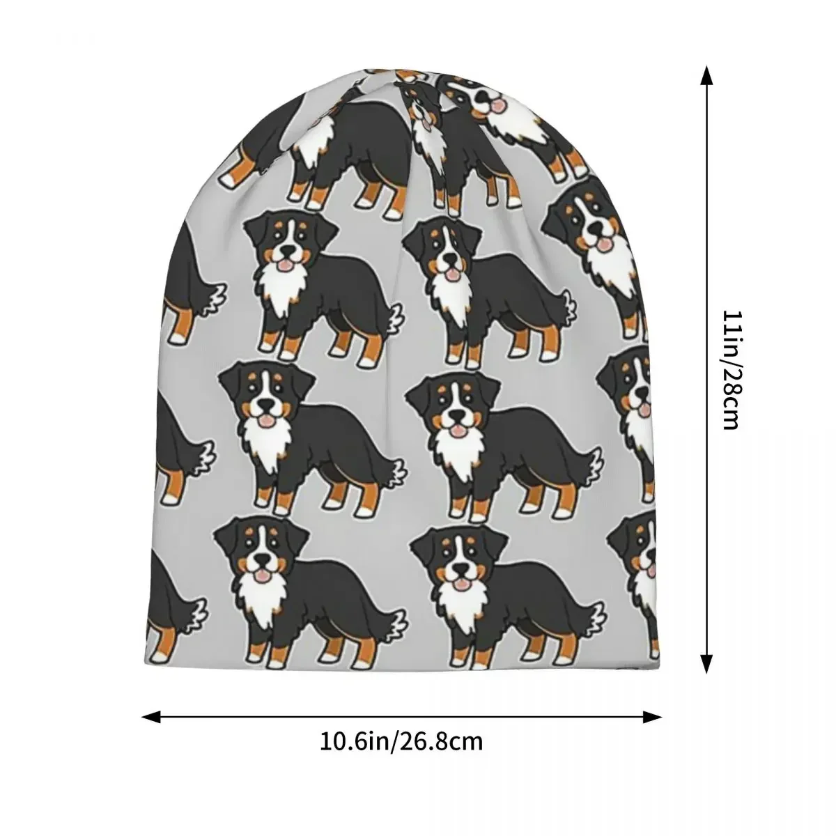 Bernese Mountain Dog Warm Knitted Cap Hip Hop Bonnet Hat Autumn Winter Outdoor Beanies Hats for Unisex Adult