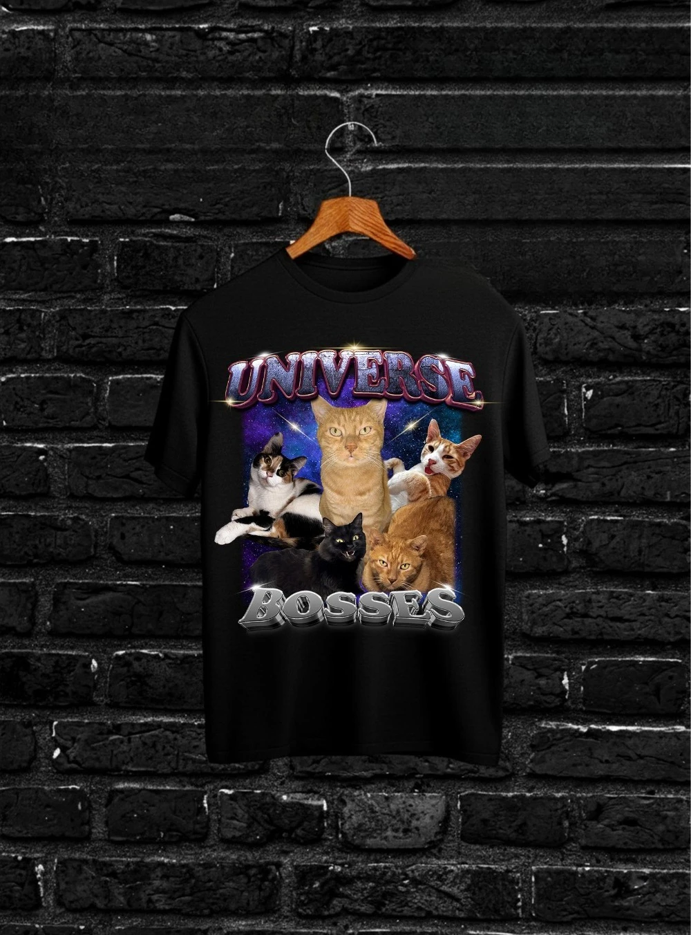 

Fun and retro cat pattern, cool cat lovers' T-shirt Unisex pure cotton all-season base layer graphic harajuku men clothing