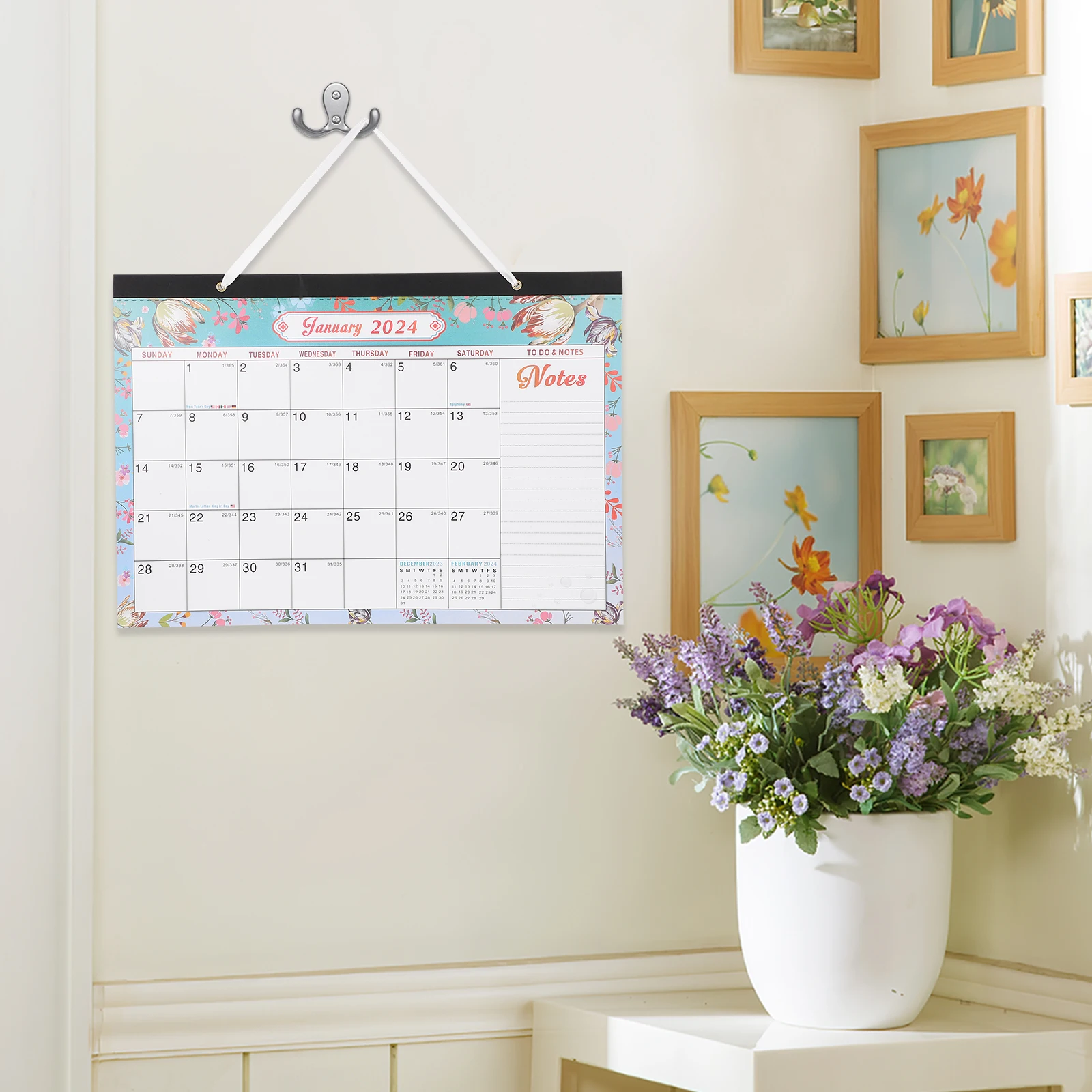 

2024-2025 For Home Office Sturdy Monthly Household Wall Small Wall Calendar Room Daily Use Calendar Creative Hanging Design
