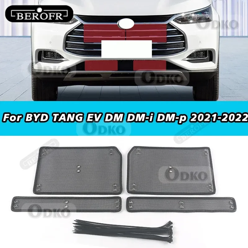 

Insect Screening Mesh Front Grille Insert Net Water Tank Engine Cover Trims Car Accessory For BYD TANG EV DM-i DM-p 2021 2022
