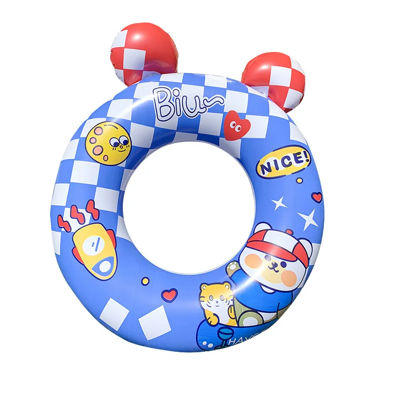 Ins لطيف أرنب الأذن سرير قابل للنفخ لحمامات السباحة طفلة طوافة بلاستيكية للسباحة الصيف شاطئ بركة ألعاب السباحة