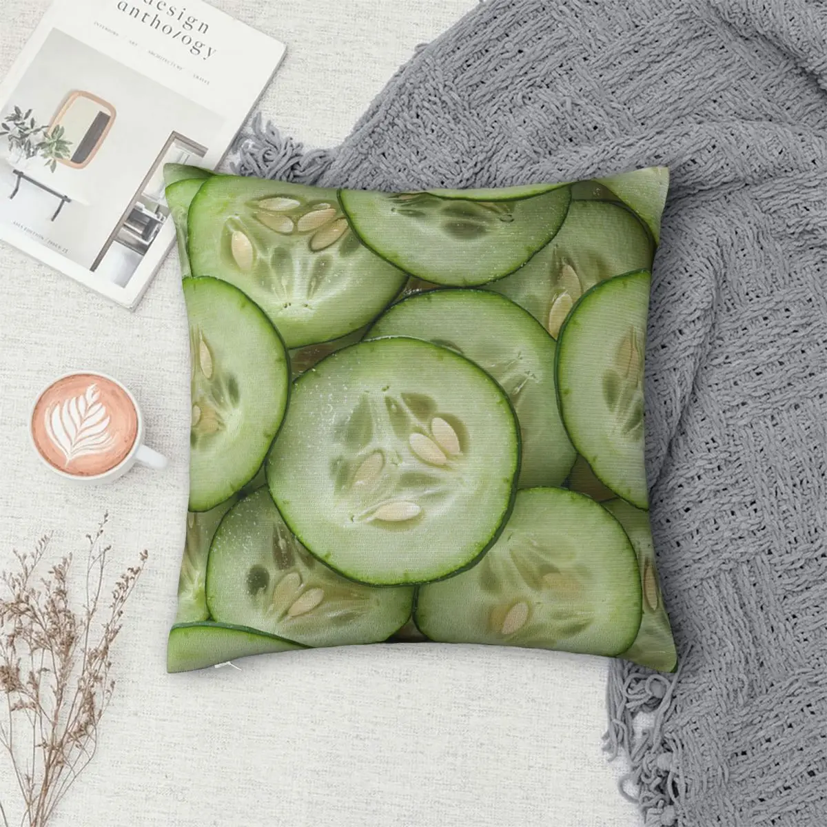 Cucumber Pillowcase Printed Cushion Cover Sofa Waist Pillow Pillow Cover