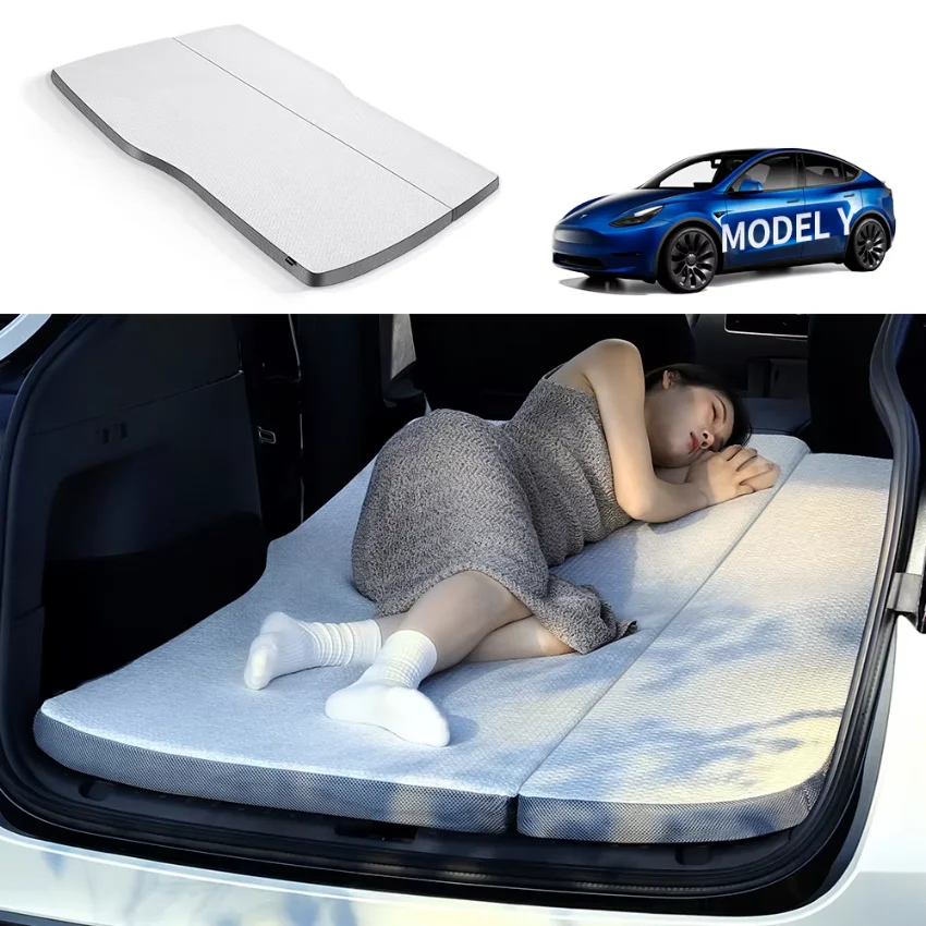 For Tesla Model Y 2021-2026 Camping Mattress  Memory Sponge Mattress Travel Bed Portable In Car Sleeping Outdoor Camping