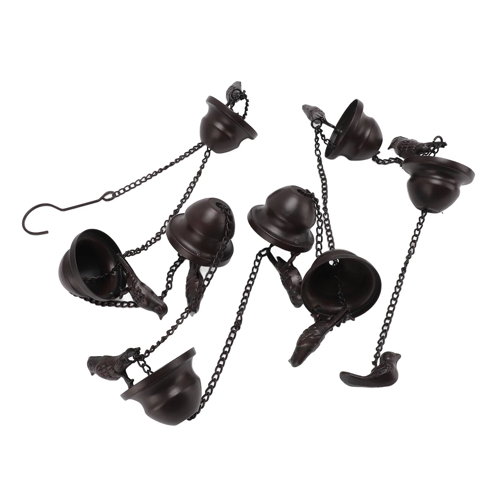7.9ft Bird Rain Chain for Gutters Iron Crafted Decorative Rain Chimes for Outside for Garden Patio Villa Courtyard