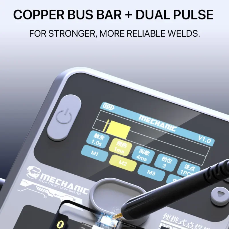 

MECHANIC PN360 Portable All-in-One Spot Welder for Mobile Phone Repair Discharge Rate 70C Battery Flex Cable Spot Welding Tool