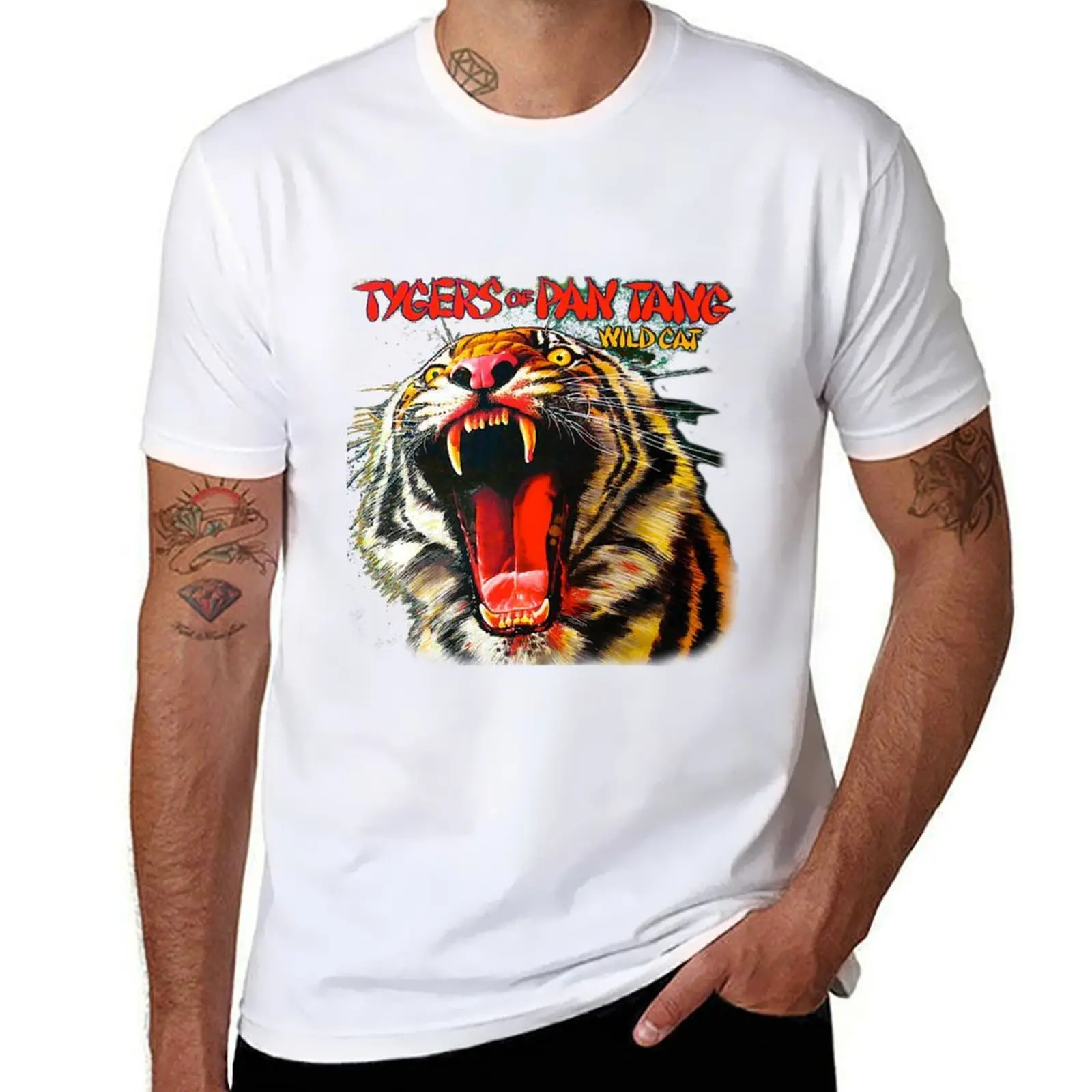 

Wild Cat Tygers of Pan Tang Homage to NWOBHM T-Shirt funny t shirts cotton t shirt for man 100 percent cotton T-Shirt