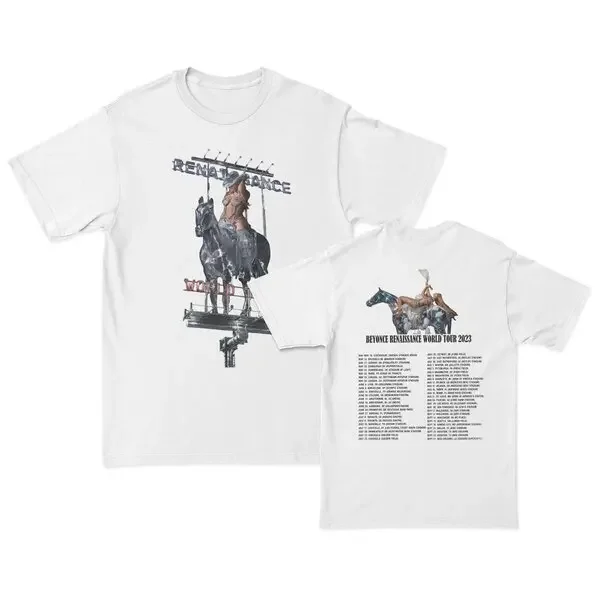 Men Women Pure Cotton World Tour Accessories Tee Shirt Adult Clothes 2024 Beyonce Renaissance Outfits oversized tshirt harajuku