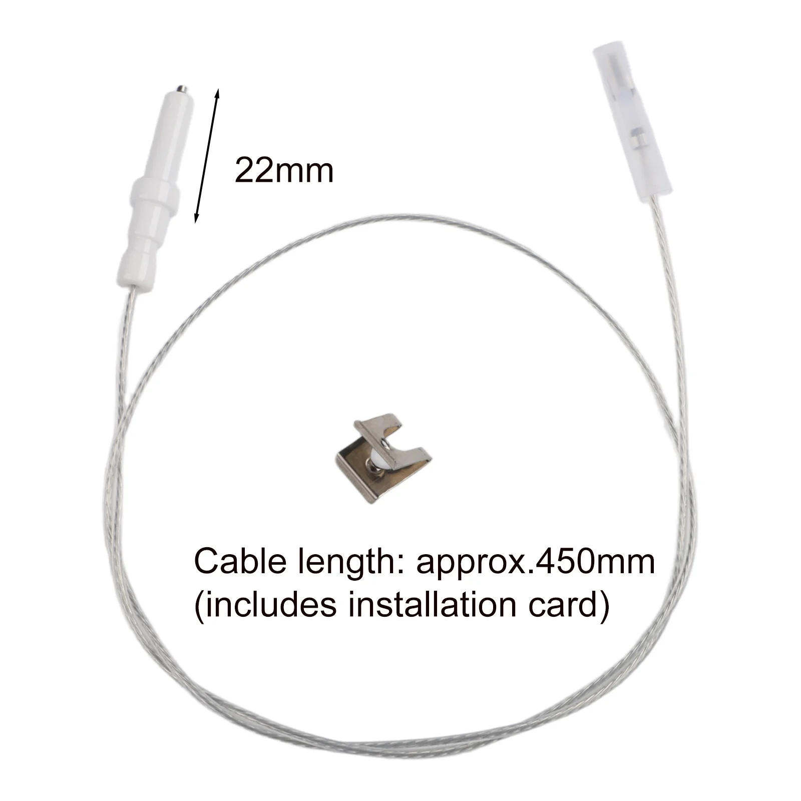 For Sabaf Gas Stove Ignition Needle 400mm 450mm White Plastic Metal For Pulse Igniter Built-in Cooktop Replacement Accessory