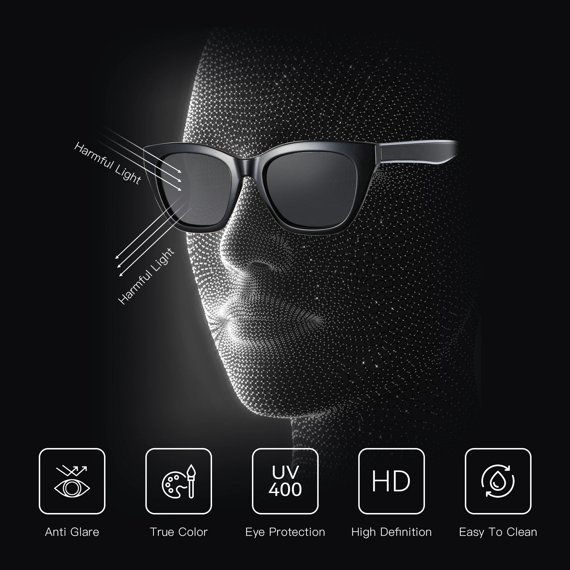 ZENOTTIC Square Polarized Sunglasses 2026 Fashion Women Thick Frame UV400 Protection Sun Glasses for Ladies Shopping Gif