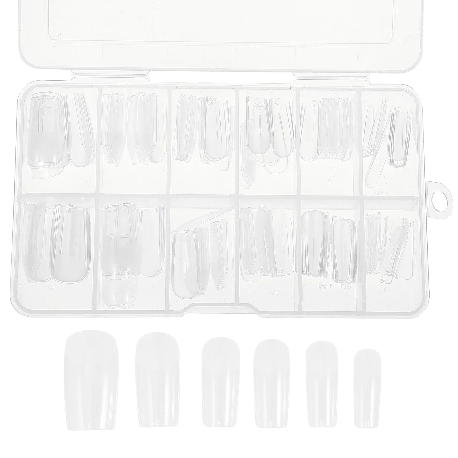

120Pcs Transparent False Nails Full Cover Fake Nail Tips Professional Press on Nail Art for Halloween Women