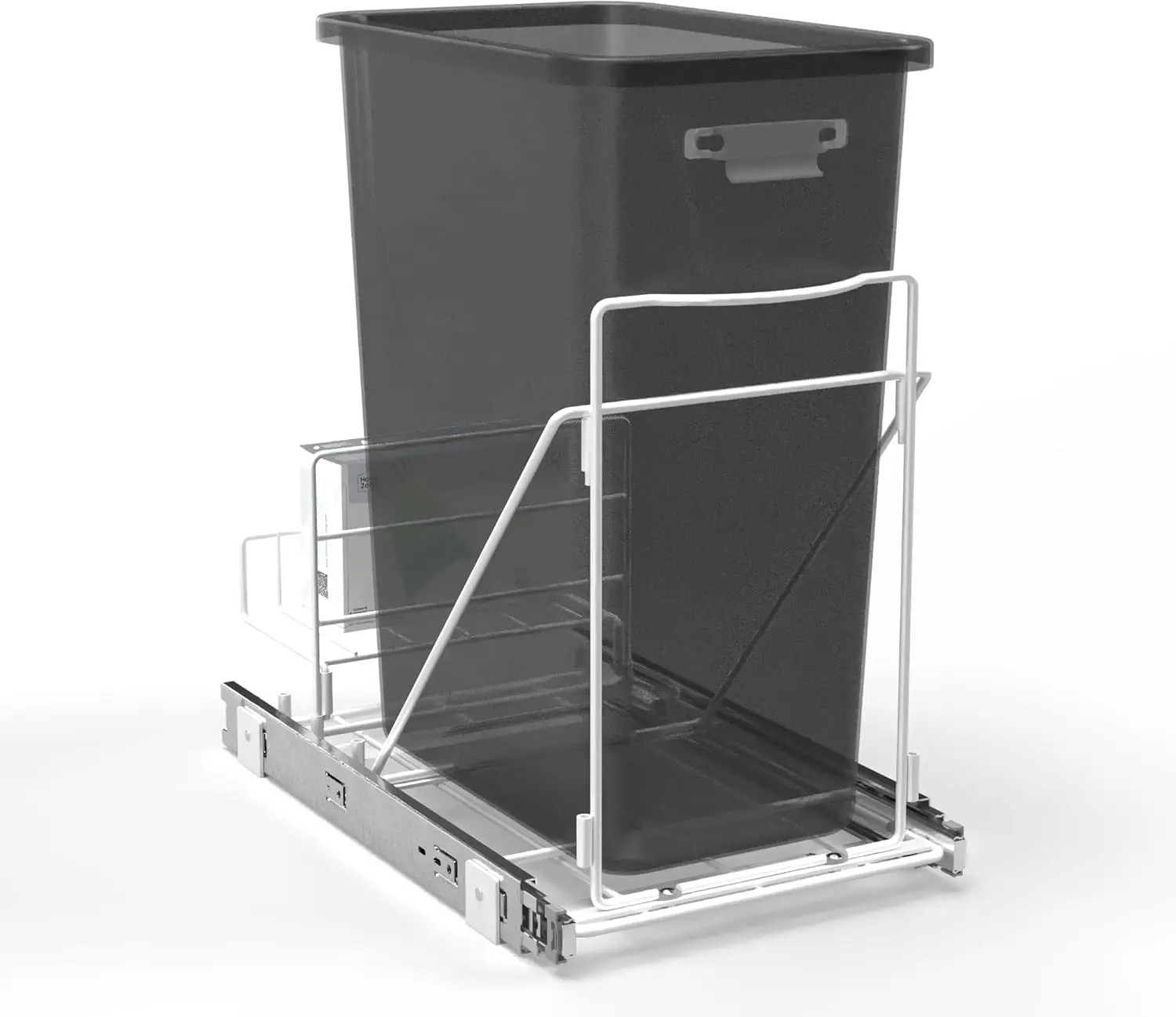 

Pull Out Under Sink Trash Can Frame For Kitchen Cabinet, Adjustbale To Fit Different Wastebaskets, Luded Removable Storage
