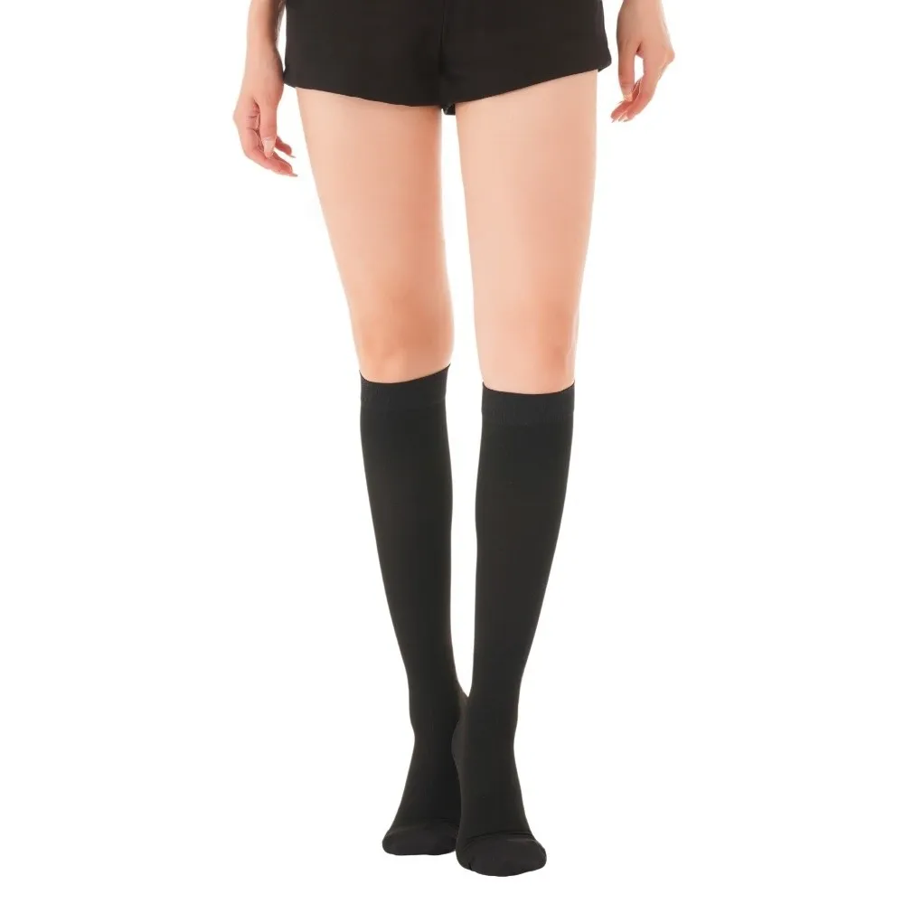 Peep Toe Pressure Level 2 Varicose Veins Socks Elastic Athletic Recovery 23-32mmHg Compression Socks Circulation Black