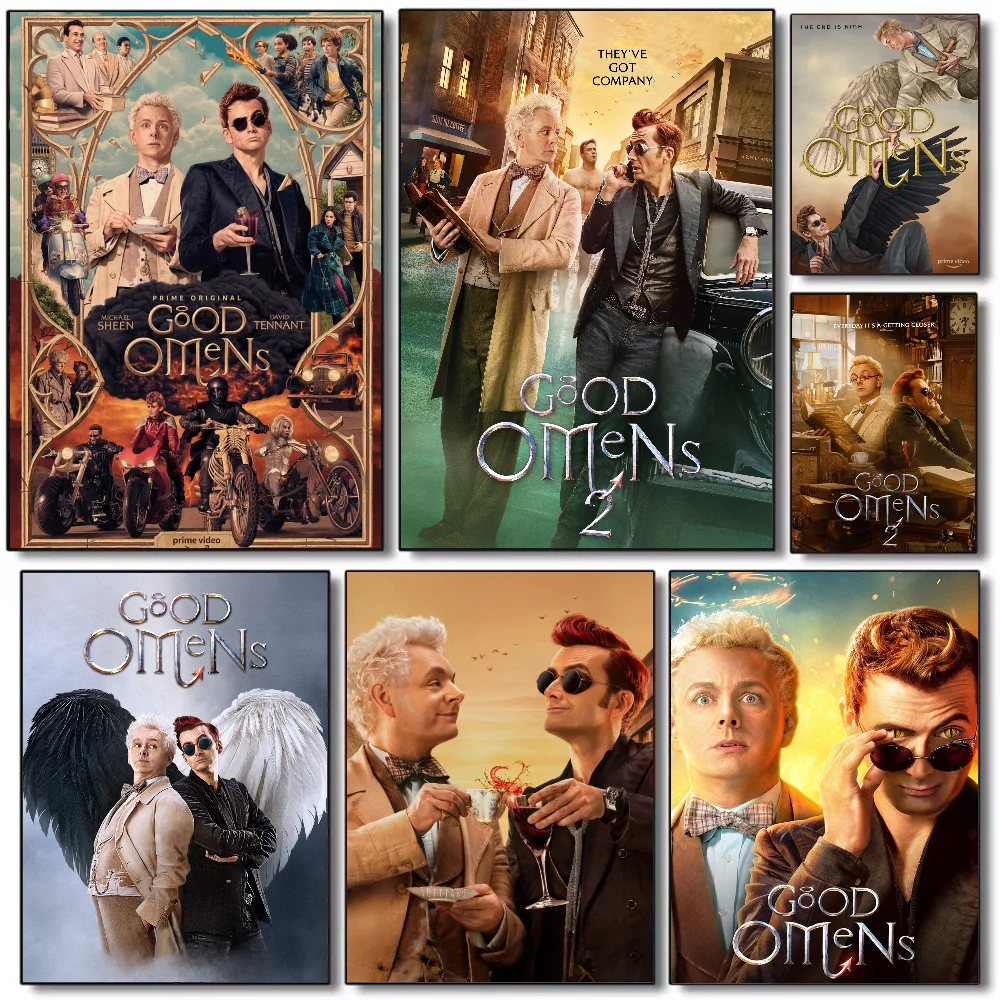 TV Good Omens Series Show Movie Poster HD art sticky wall waterproof home living room bedroom bar aesthetic decoration