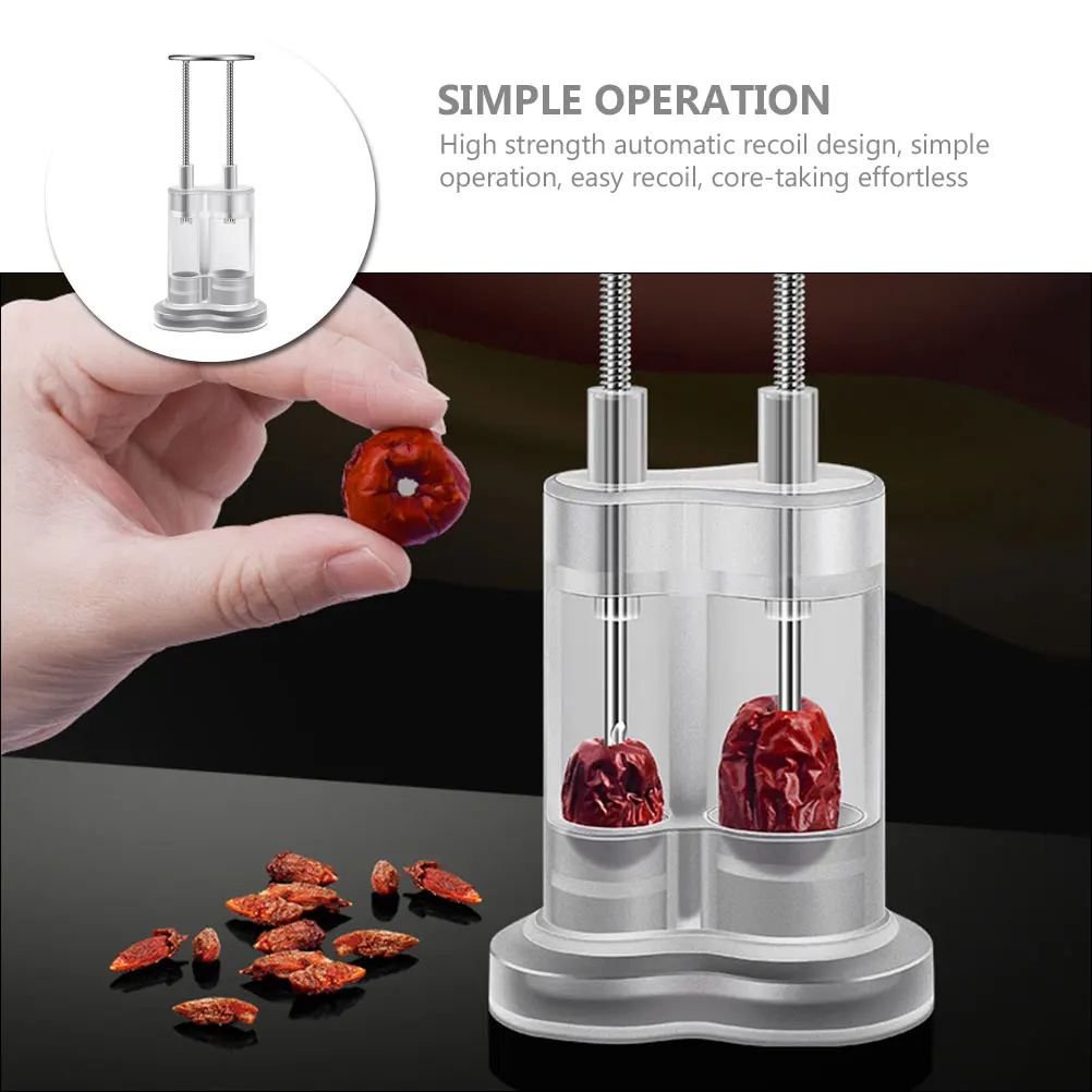 

Stainless Steel ABS Cherry Jujube Core Remover Tool Fruit Pitter Kitchen Supplies Easy Clean High Strength Practical Use Smooth