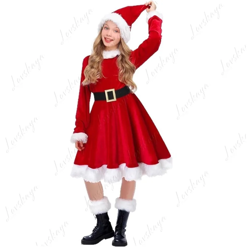 Rote Weihnachtskostüme, Cosplay-Weihnachtsfeier, Anime-Performance-Charaktere, Weihnachtsbijection