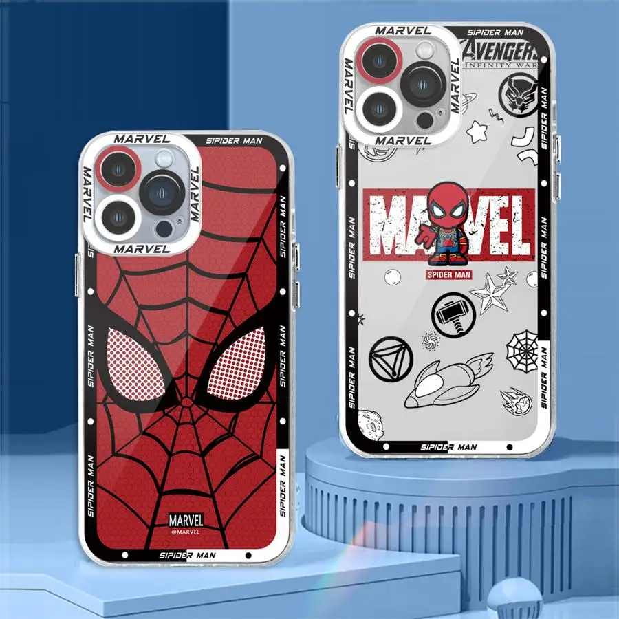 Marvel Sipider Man Phone Case for Xiaomi Redmi Note 12 13 Pro Plus 5G 10S 12S 9S 9 11 Pro 11S 10 10 Cover Silicone