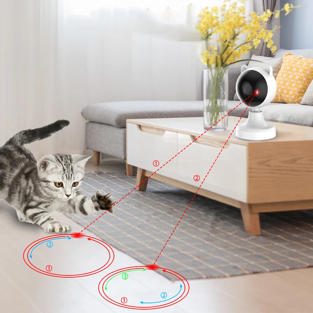 Cat Toys Electric Smart Car Pet Trailer Rotating Toys Innovative Customization Automatic Interactive Cat Laser Toys