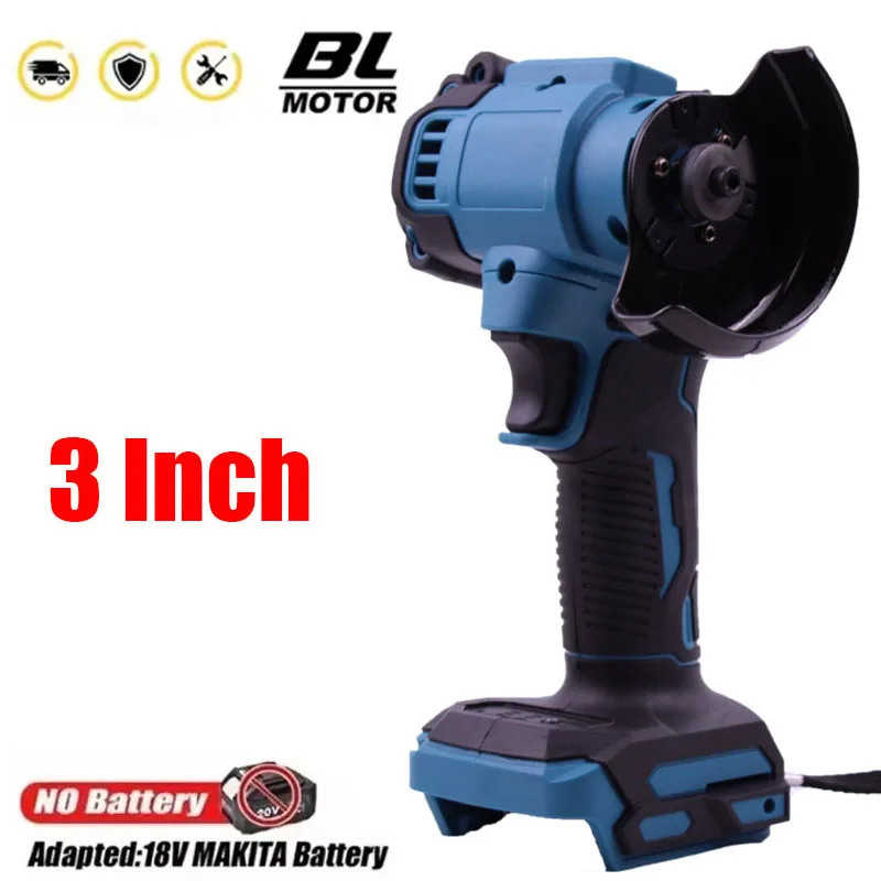 Fit Makita 18V Battery 3 Inch Mini Angle Grinder Cutting Machine Cordless Electric Grinding Polishing Cutting Power Tools