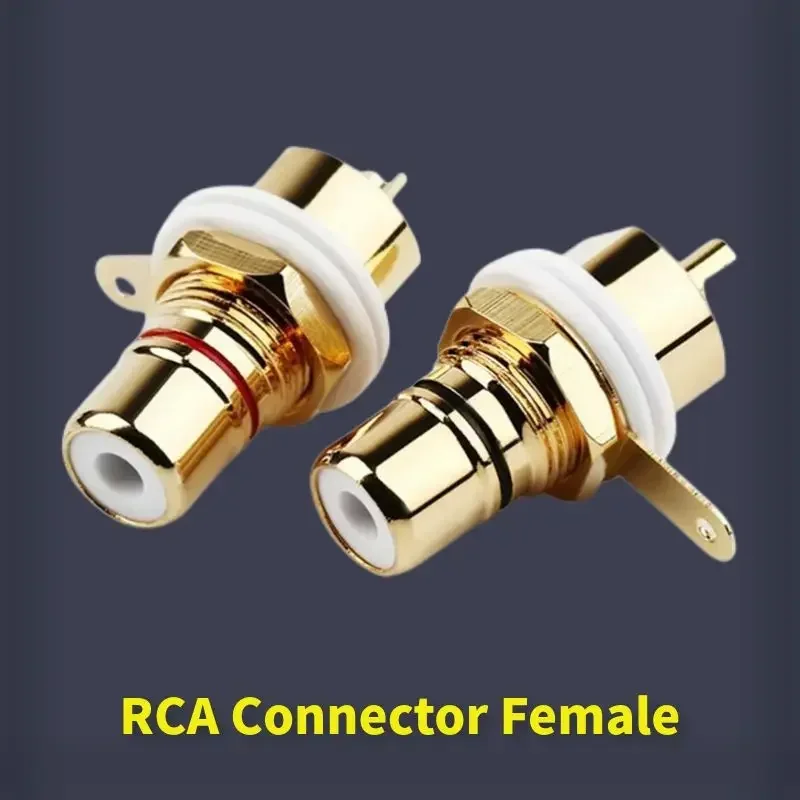 RCA Connector Audio Jack Female Socket Chassis Panel Mount CMC Plug Red Black Cycle Nut Speaker Terminal Consumer Electronics