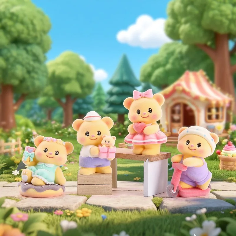 Novo urso de manteiga bolha lazer tempo na moda jogar caixa cega criativo bonito dos desenhos animados ornamento caixa surpresa estudante festival presente