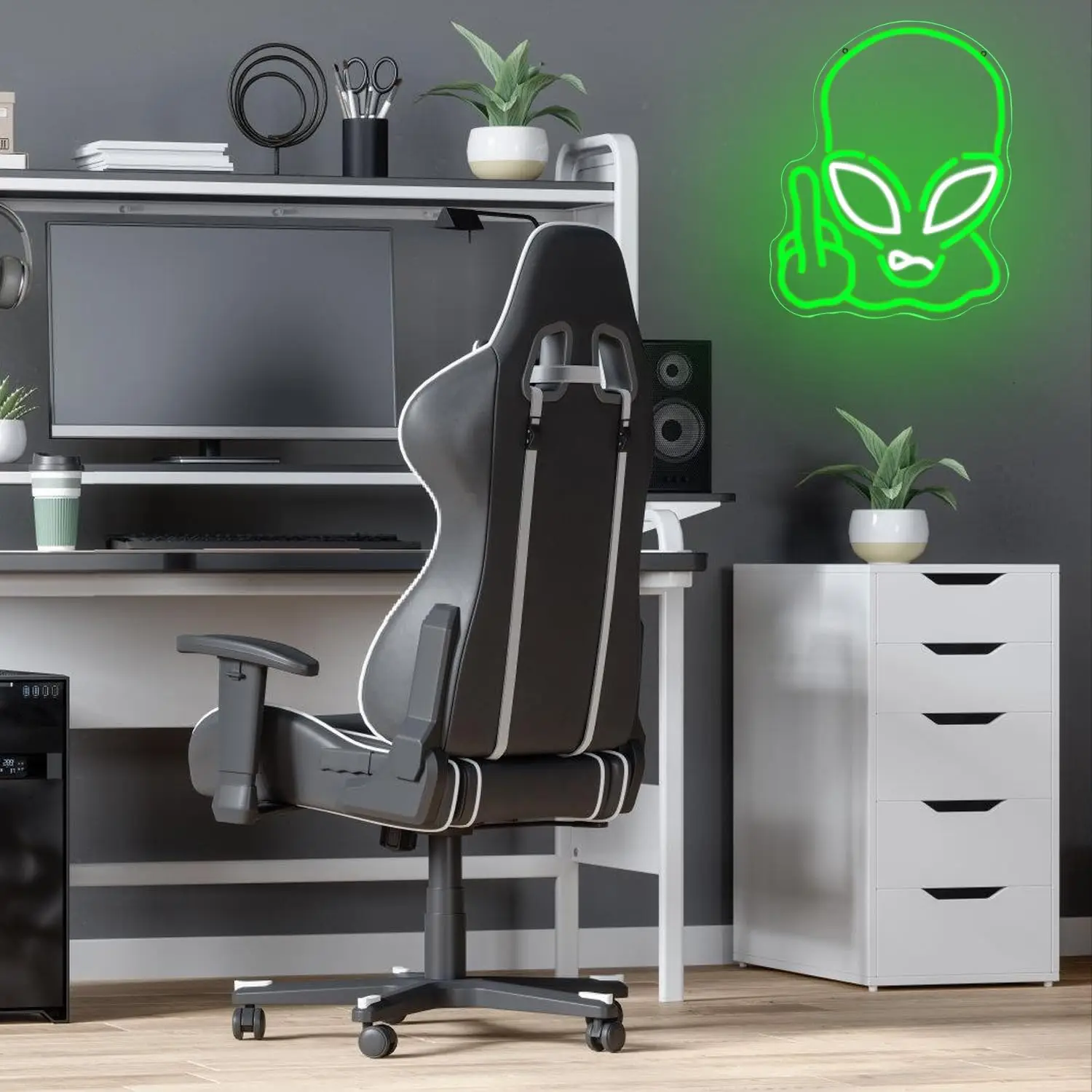 الأخضر الغريبة النيون تسجيل USB بالطاقة لعبة غرفة ضوء النيون LED عكس الضوء للأطفال عيد ميلاد عيد الميلاد رجل الكهف في سن المراهقة ديكور جدران الطرف