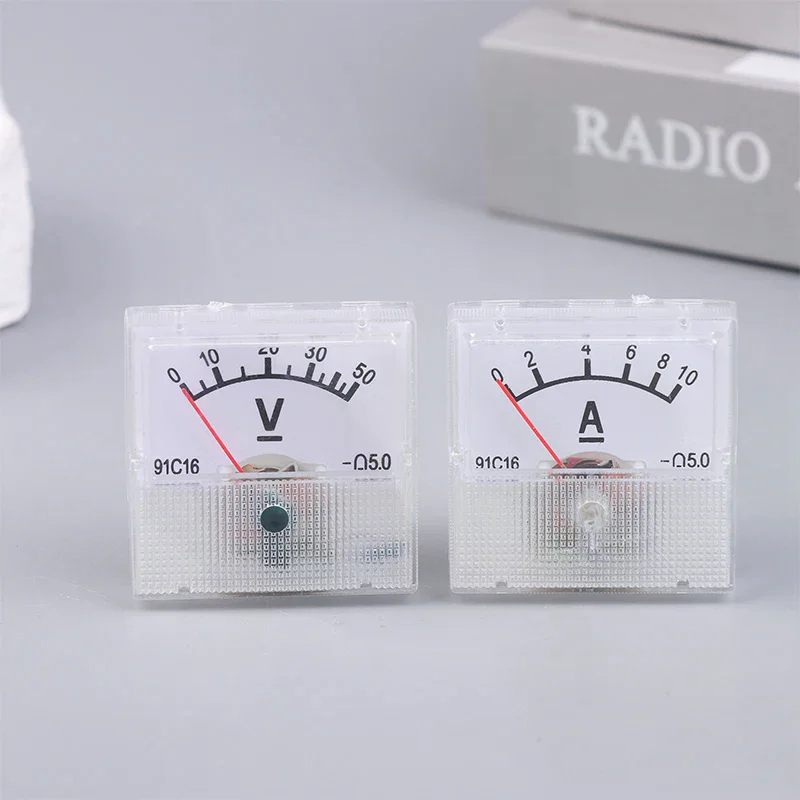 AC 150-300V DC 10-250V DC 5-75A Ammeter Mini Voltage Current Meter Tester Analog Pointer Volt Ammeter Panel Meter