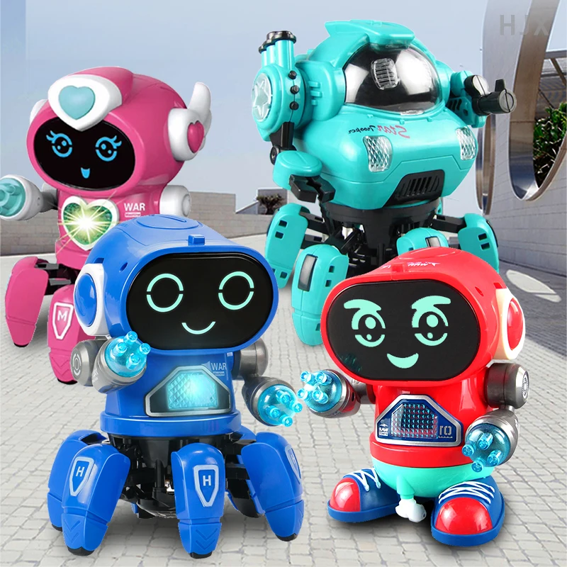 Dancing Music Lights Walk 6 Claws Robot Toys for Children Kids Boys Girls Baby Toddler Spider Early Education Electric Dolls Pet