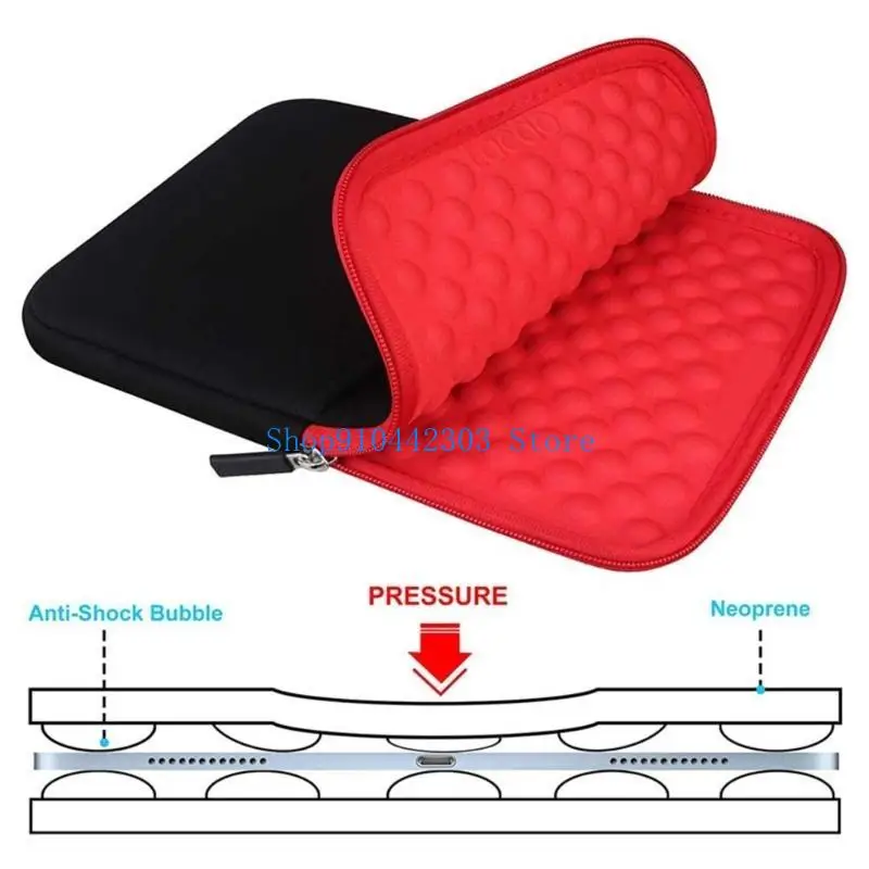 L4MD 7.9/10.5inch Tablets Carrying Case Shockproof Computer Cover Bag Quilted Laptop Protective Bag for School Work Business