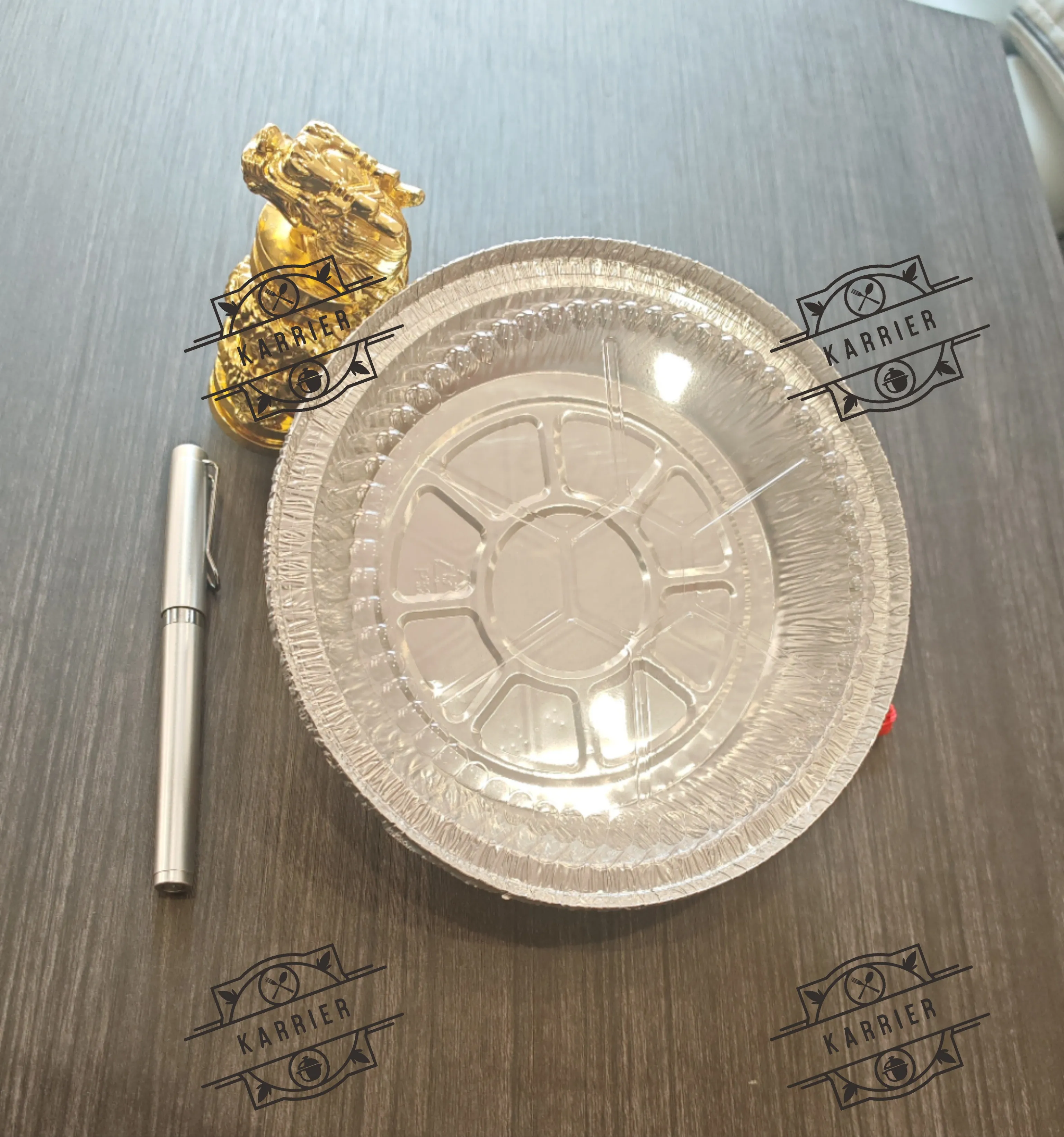 40 عبوة من صواني رقائق الألومنيوم للاستعمال مرة واحدة (بما في ذلك 20 قاعدة و20 غطاء) - مقالي خبز مستديرة مقاس 7 بوصات #4