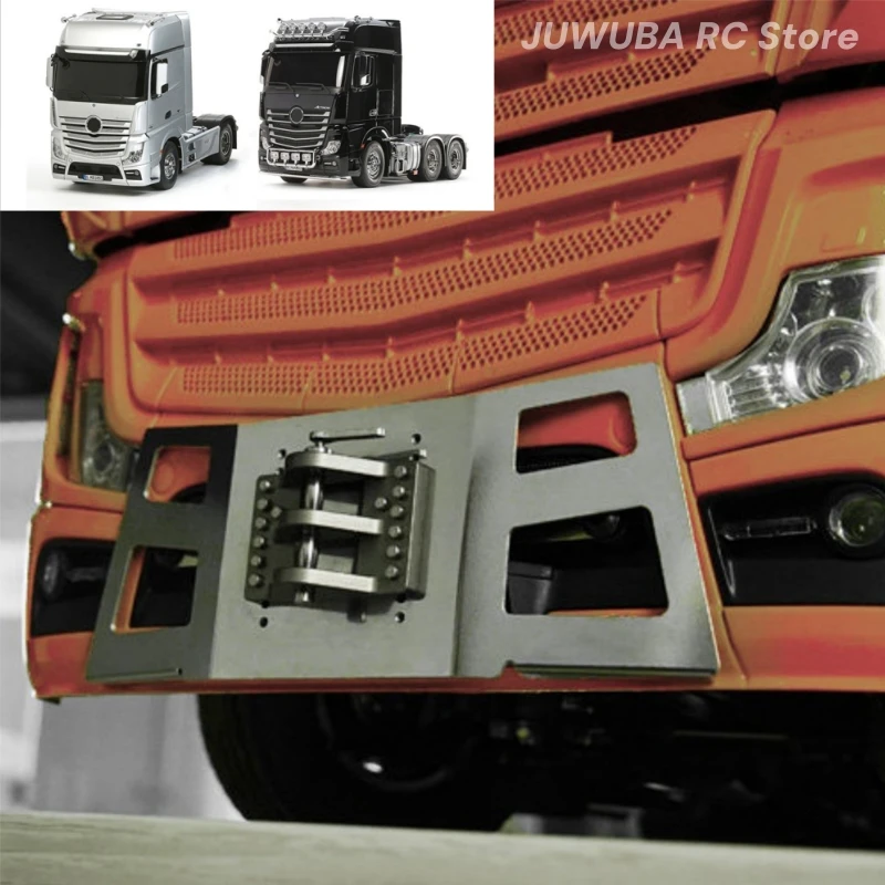 Spielzeug-LKW-Frontstoßstangenhaken, Abschlepphaken LESU G-6131 für Tamiya ACTROS 1851 3363 1/14 RC Traktor, Muldenkipper, Sattelauflieger, Kipper, DIY
