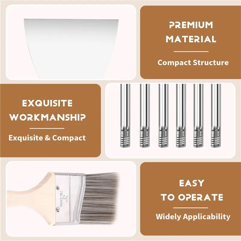 A67P-Multi-Angle Paint Brush Extender Paint Pole Extension Device Removable Extension Rod For High Ceiling