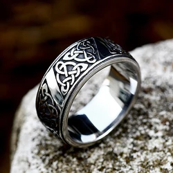 Classic Celtics Knot Ring For Men Women Stainless Steel Vintage Simple Style Viking Rings Fashion Jewelry Gifts Wholesale