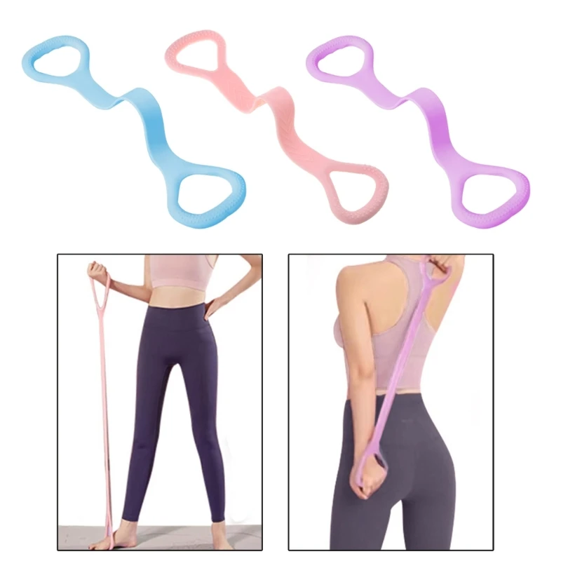 

Workout Muscle Pull Rope 8 Shape Fitness Resistance Band Training Elastic Ropes for Yoga, Pilates, Stretching Durable 24BD