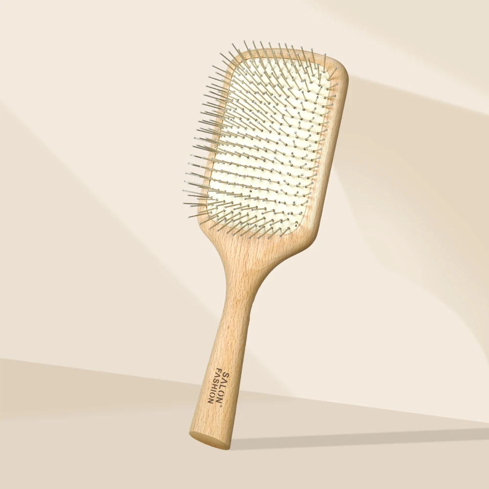 Holz-Massagekamm mit Luftkissen, antistatisch, gegen Haarausfall, pflegende Kopfhautpflege, Styling-Werkzeug für lockiges Haar – Detail 6