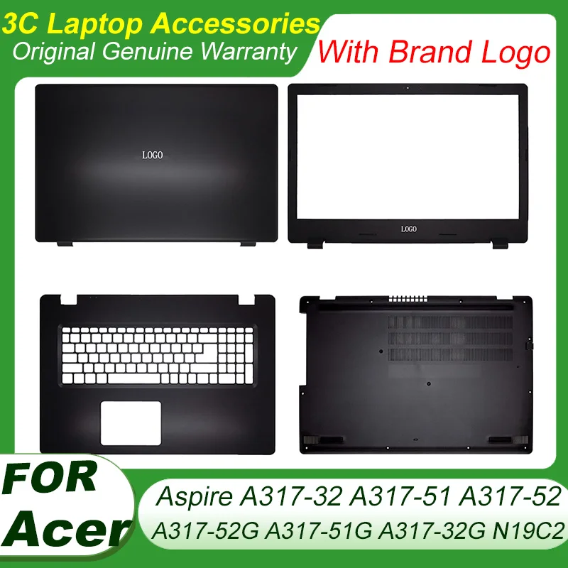 

New for Acer Aspire 3 N19C2 A317-32 A317-51 A317-52 A317-52G A317-51G A317-32G LCD Back Cover Top Case Black Shell AP2MD000101