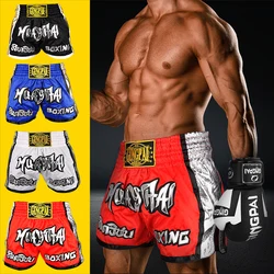 Men Women Kids Muay Thai Shorts Embroidery Thai Boxing Shorts  Satin BJJ MMA Clothes Gym Grappling Cage Fight Kickboxing Shorts