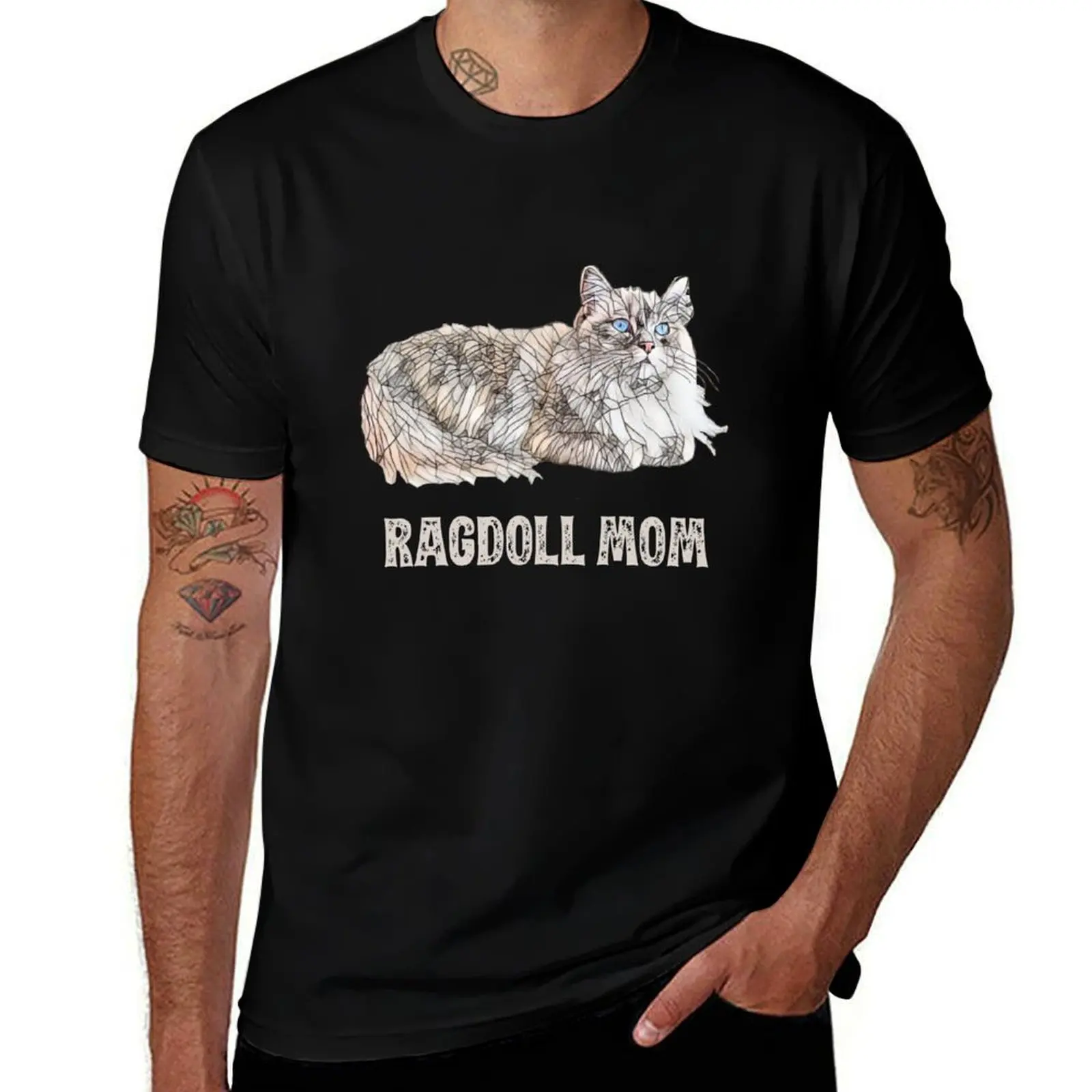Ragdoll Mom - Ragdoll Cat Mom Design T-Shirt Street Style Casual Tee Shirt T-Shirt