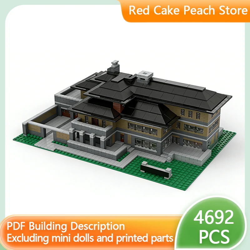 

Модель городской улицы MOC: Конструктор «Жилой особняк» (модульный, технологичный), развивающая игрушка для детей, подарок на праздник, набор для сборки