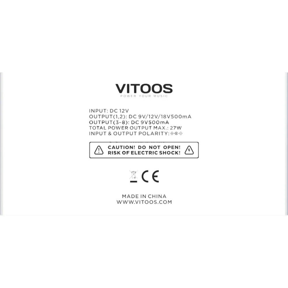 VITOOS DD8-SV2 ISO8 upgrade effect pedal power supply fully isolated Filter ripple Noise reduction High Power Digital effector