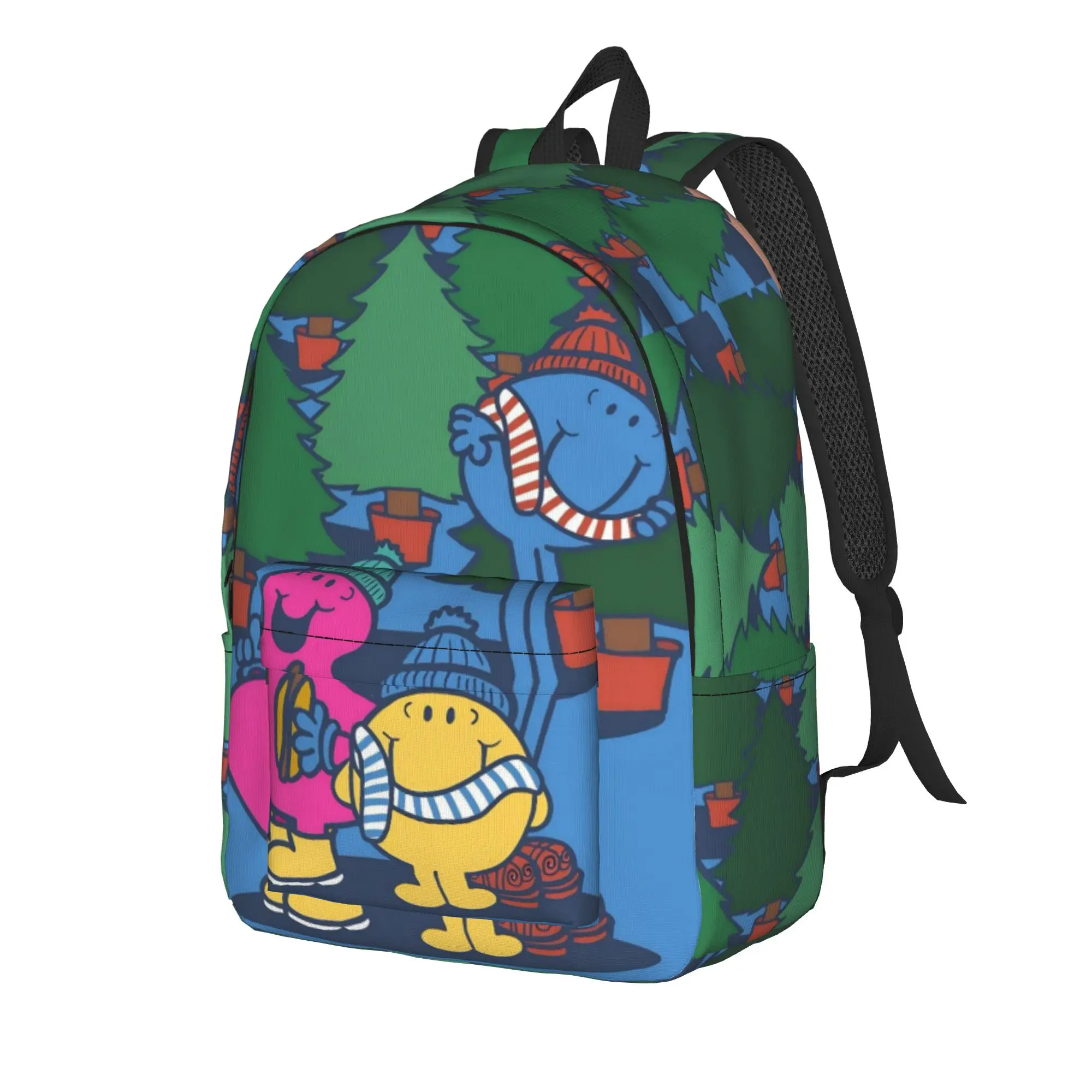 Funny M-Mr M-Men L-Little M-Miss Backpack for Men Women Cool High School Business Daypack  Laptop Computer Canvas Bags Outdoor