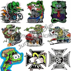 Rat Fink Hot Rod Premium Quality Car Sticker Car Window Motocross Racing Laptop Helmet Trunk Wall Vinyl Decal