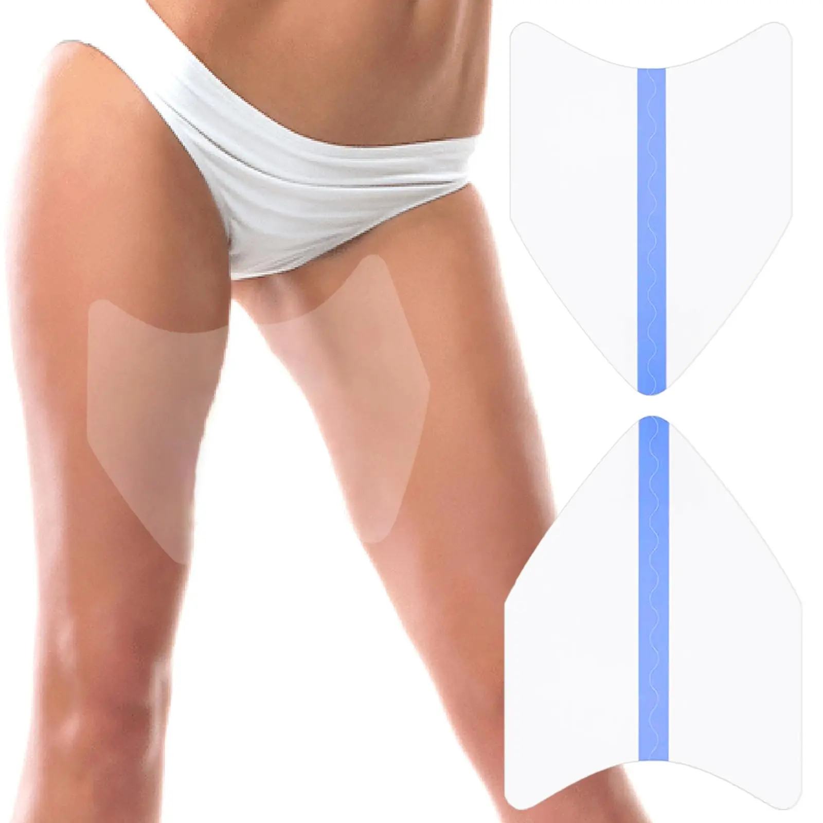 Thighs Prevention Anti Friction Pad,Thigh Inner Anti Chafing Sticker,Invisible Tapes Chafe,Transparent Protection Skin Patches