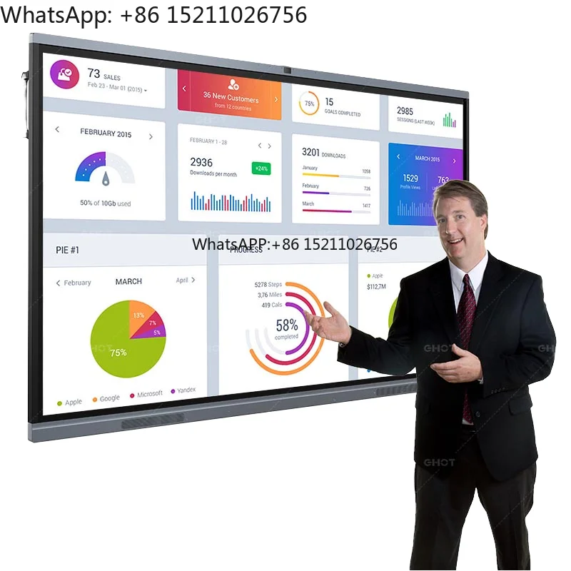 

OEM 75 Inch Touch Interactive LED Board 65 Inch Panel Interactive Whiteboard 86 Screen 55 Panel Sizes Interactive