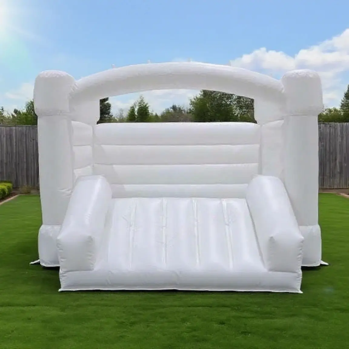 

Birthday gift PVC children's toy castle Wedding Party inflatable white bounce house jumping castle soft amusement facility