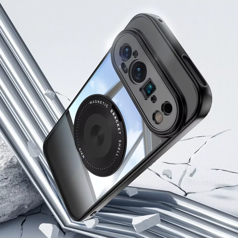 Magnetic for Magsafe Clear Phone Case For Google Pixel 9 Pro XL 8A Ring Stand Phone Holder Kickstand Shockproof Hard Cover image 5
