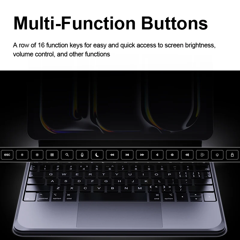 Capa de teclado mágico para ipad pro 11 Polegada m4 a2836 a2837 a3006 para ipad air 11 Polegada m3 a3266 a3267 a3270 multi-touch smart keyboa