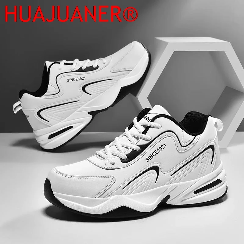 Men Sports Running Shoes Outdoor Walking Soft Casual Sneakers Fashion Designer Leather Sneaker Waterproof Men's Tennis Masculina