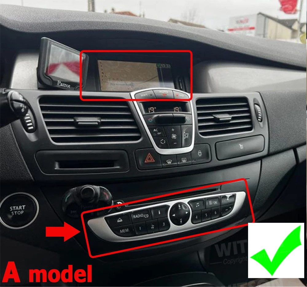 Ossuret Android 14 Autoradio für Renault Laguna 2 (2001 2007), 8 Core 6G 64G GPS Navi 9 Zoll QLED Touchscreen mit Wireless CarPlay Android Auto Bluetooth WiFi 4G LTE DSP SWC RDS FM/AM (Modell A