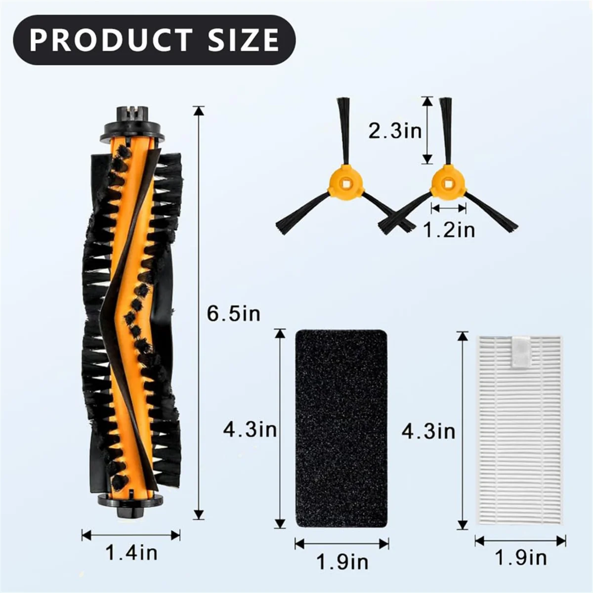 Newest! Replacement Parts for Ecovacs Deebot N79 N79S DN622 500 N79W N79SE / Yeedi K600 K700 / Deebot 500 DC3G Accessories Kit