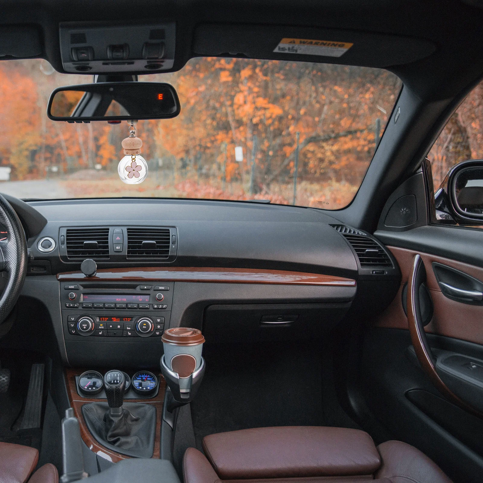 

5Pcs Car Perfume Bottle Pendant Glass Diffuser Container Aromatherapy Hanging Air Freshener Essential Oil Diffuser Ornament